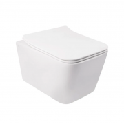 Унітаз підвісний Qtap Crow безобідковий з сідінням Soft-close QT05335170W